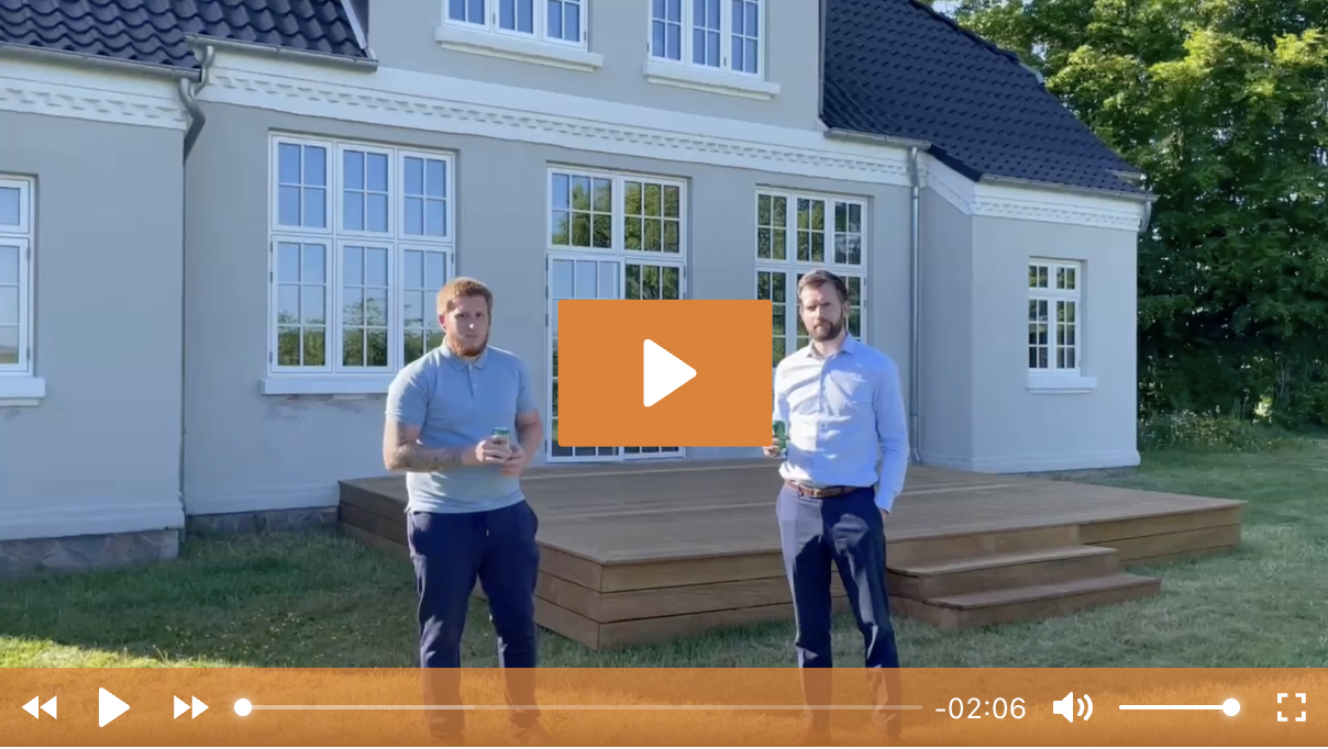 Træterrasse før og efter