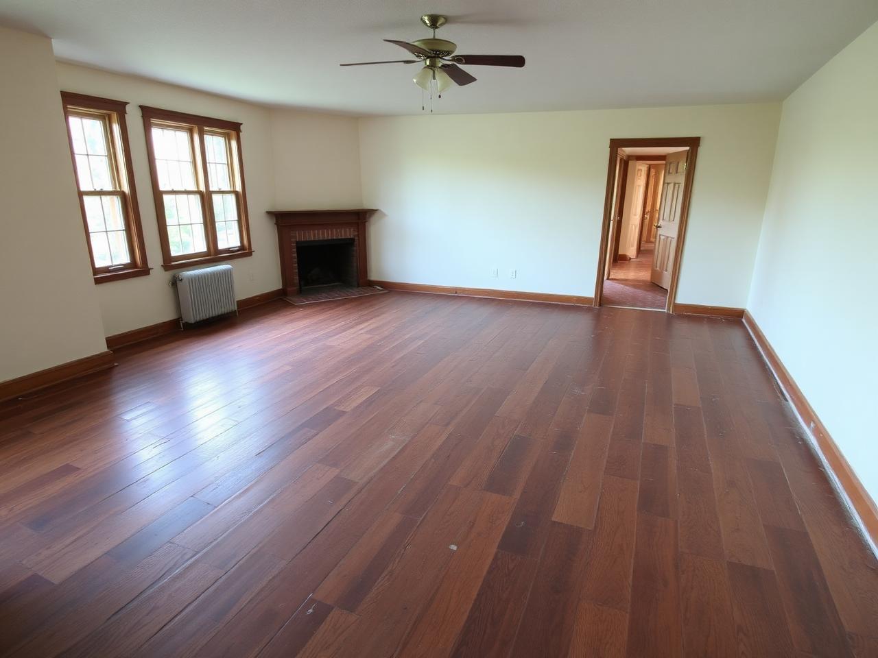 Gulv før renovering
